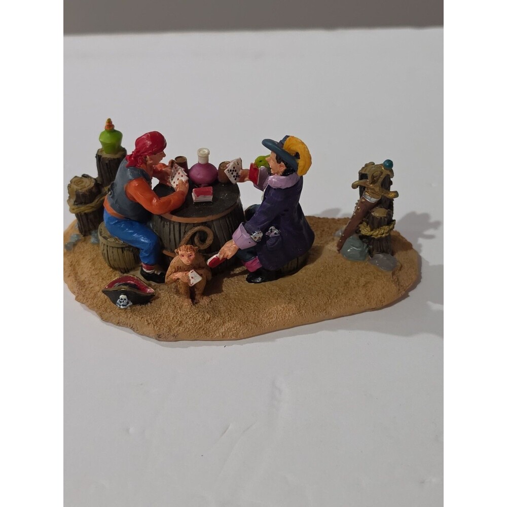 Lemax Spooky Town Bucaneer Poker Figurine Retired Pirates